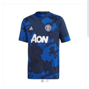 ADIDAS M YOUTH MANCHESTER UNITED PRE-MATCH JERSEY 19/20 - MYSTERY INK/NAVY